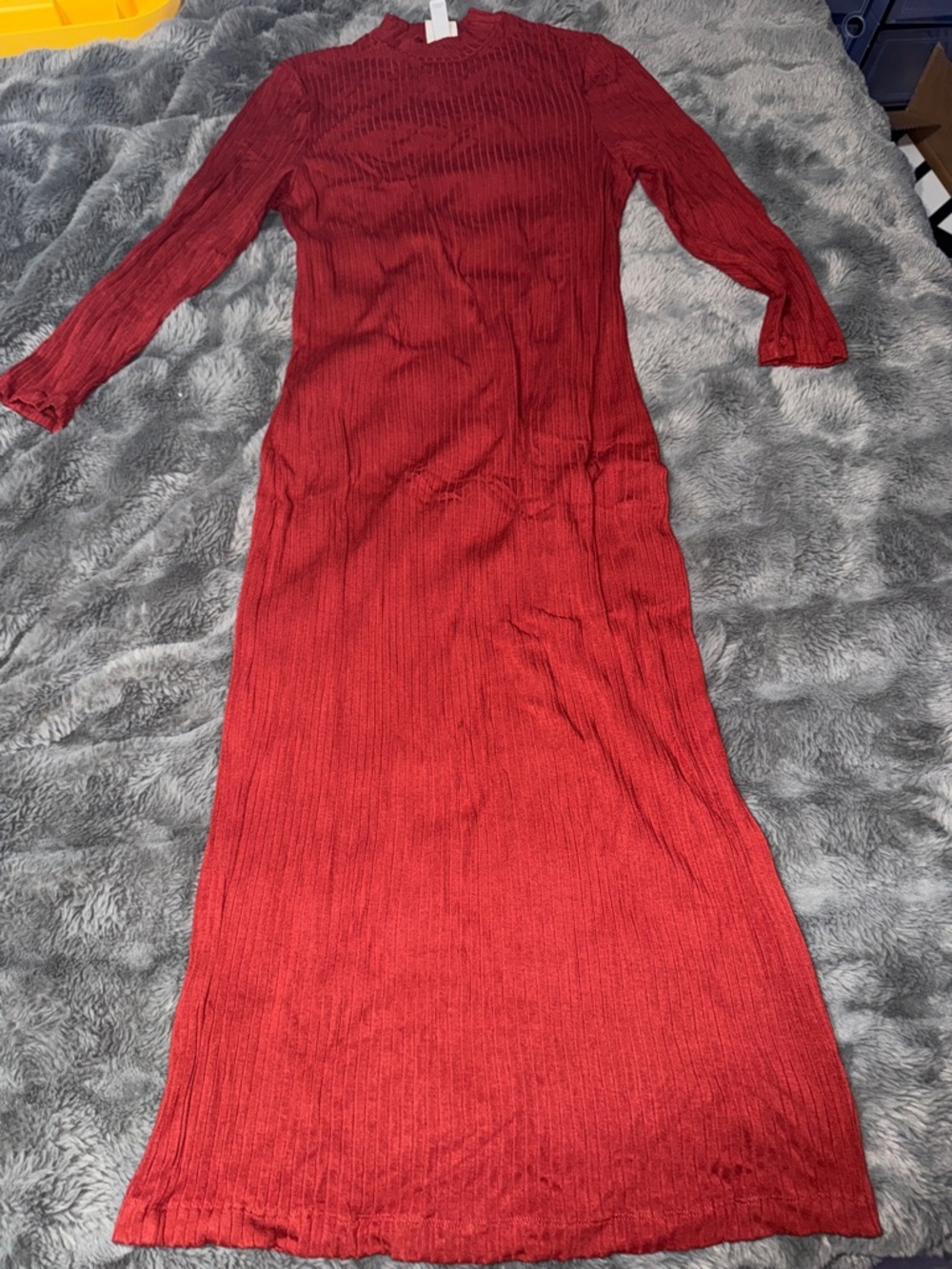 a.new day Ribbed Mock Neck dress Rust Size Small - Picture 7 of 7